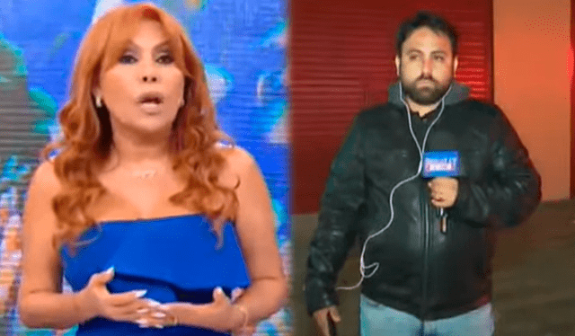 Magaly Medina fue dura con su 'urraco' durante enlace en vivo. Foto: captura/ATV   