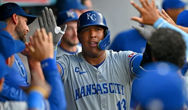 Salvador Pérez destaca entre los venezolanos que juegan en Kansas City Royals. Foto: AFP   