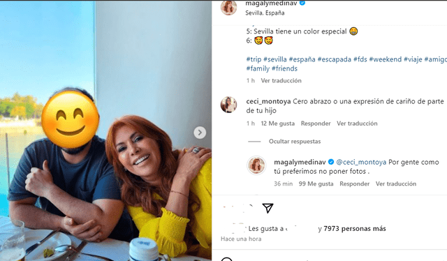 Magaly Medina se muestra con su hijo, pero recibe críticas. Foto: Instagram   