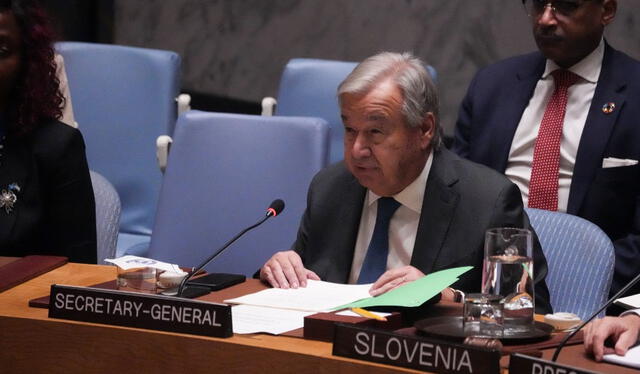 Naciones Unidas se opone a cualquier tipo de invasión terrestre en el Líbano, insistió este lunes el secretario general Antonio Guterres. Foto: AFP   