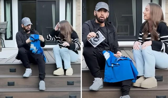 Hailie Jade sorprende a Eminem con su embarazo. Foto: composición LR/ YouTube   