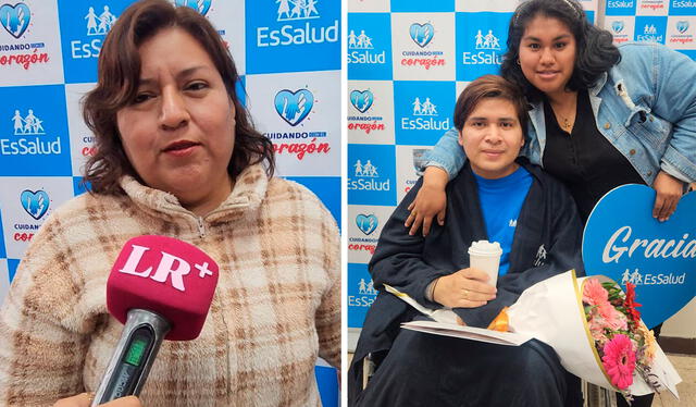  Izq. Madre del joven estudiante de Enfermería. Der. Ángel junto con su amiga, a quien protegió durante asalto. Foto: Rosario Rojas/LR    