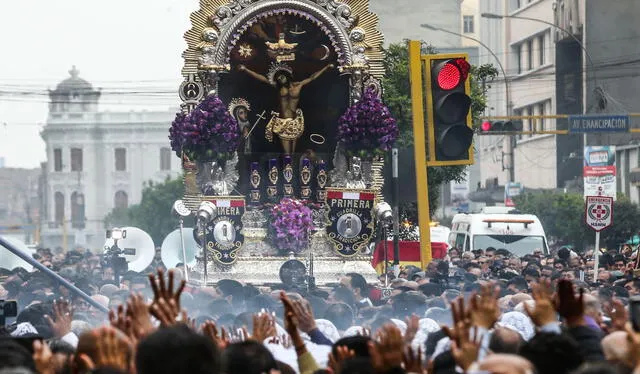  Procesión del Señor de los Milagros. Foto: Andina.<br><br>    