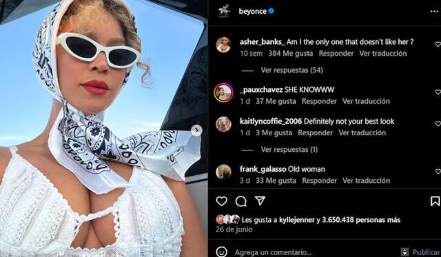 Beyoncé recibe críticas en su Instagram por el caso de Sean Diddy Combs. Foto: Beyoncé/ Instagram    