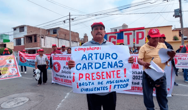 Trabajadores exigen justicia para dirigentes sindicales. Foto: La TRepública   