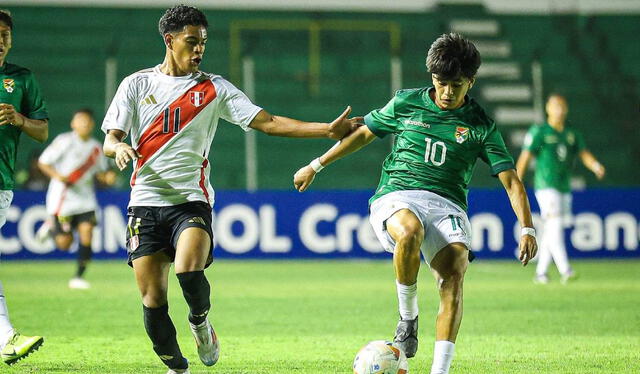  Perú obtuvo su único triunfo en el Sudamericano Sub-15 frente a Bolivia, a quien derrotó 1 a 0. Foto: Instagram    