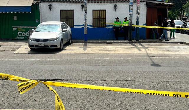 Zona quedó restringida para el recojo de los casquillos de bala. Foto: Rosario Rojas - LR   