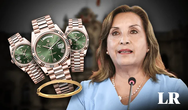 A finales de marzo, la fiscalía confiscó relojes suizos Rolex y una pulsera a la presidenta peruana, Dina Boluarte, por sospechas de enriquecimiento ilícito. Composición: Jazmin Ceras / La República   