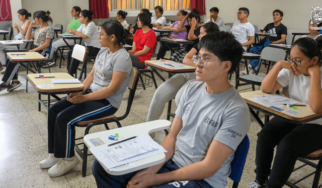  Miles de jóvenes rindieron el examen de admisión 2025-I para poder alcanzar una vacante en la Decana de América. Foto: UNMSM   