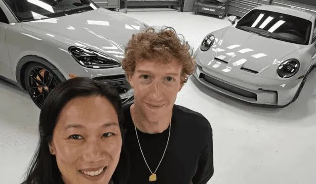 Priscilla Chan y Mark Zuckerberg con sus respectivos autos nuevos. Foto: Captura IG. Priscilla Chan y Mark Zuckerberg con sus respectivos autos nuevos. Foto: Captura IG.