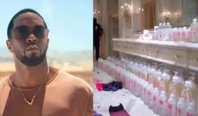 Mil botellas de aceite de bebé fueron encontradas en la mansión de P. Diddy. Foto: Confidencial    