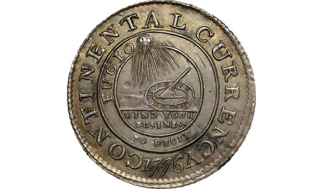 Dólar continental de 1776. Foto: Blog Numismático   