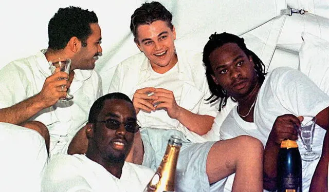 Sean Combs y Leonardo DiCaprio. Foto: People   