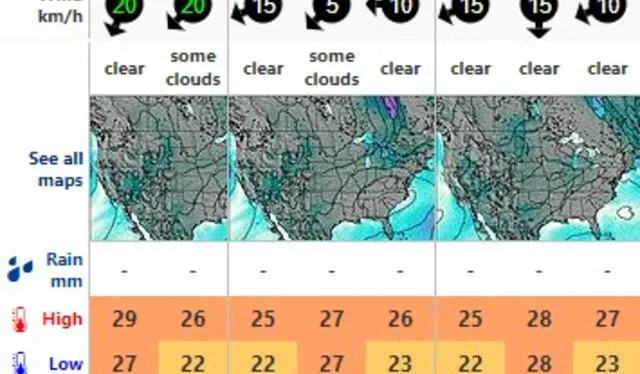 Clima en Florida HOY, sábado 12 de octubre de 2024. Foto: Weather Forecast 