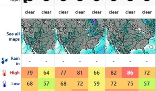  Clima en Texas HOY, sábado 12 de octubre de 2024. Foto: Weather Forecast .   