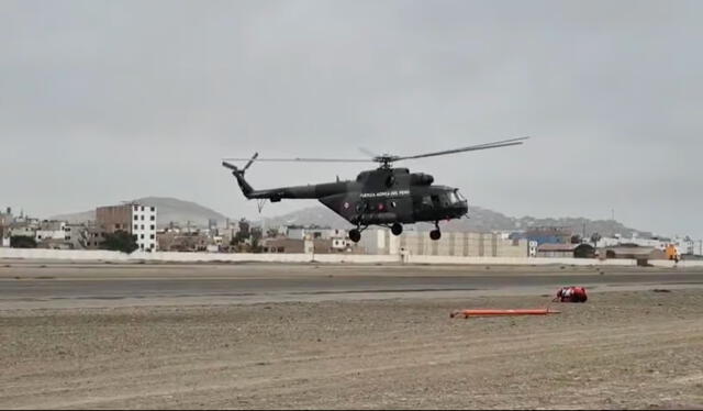 Uno de los helicópteros rusos de la FAP rehabilitados por Helicentro Perú en vuelo de prueba. Crédito: FAP.   