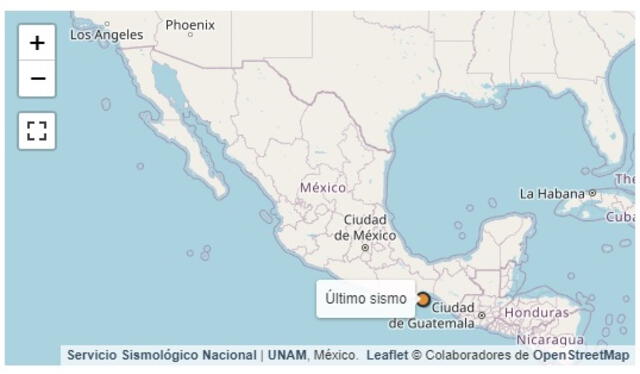 Información del último sismo en México. Foto: SSN 