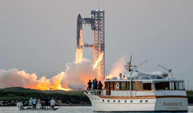 El lanzamiento de Starship para su quinto vuelo fue desde Texas. Foto: AFP   