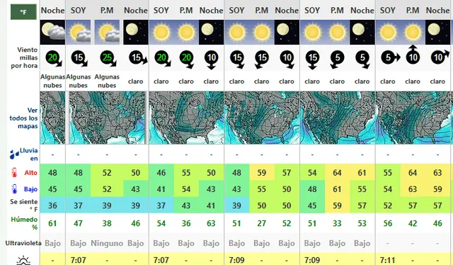  Clima de Nueva York para este 15 de octubre. Foto: weather forecast   