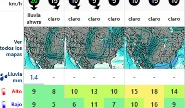 Clima en Chicago HOY, miércoles 16 de octubre de 2024. Foto: Weather Forecast.    