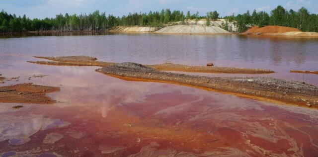 El Lago Karachay se considera uno de los sitios con mayor contaminación radiactiva en el mundo. Foto: Clarín 