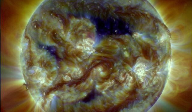 El máximo solar ocurre dentro de periodos de 11 años. Foto: NASA   