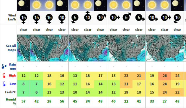 Clima HOY 19 de octubre en Nueva York. Foto: Weather Forecast    