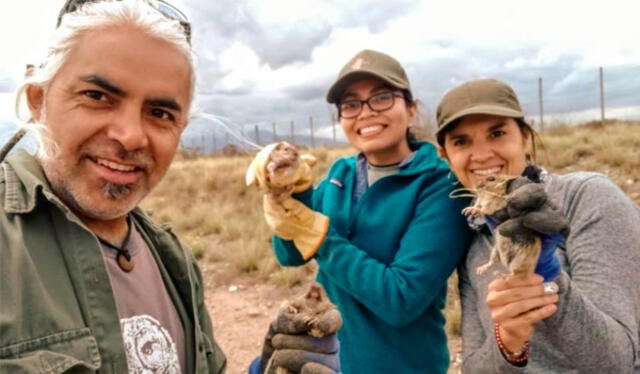  Parte del equipo de trabajo: Pablo Cuello, Raquel Alvarado Larios y Agustina Ojeda. Foto: Conicet/Gentileza investigadora  