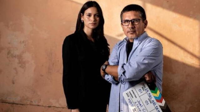  Actriz Juana Burga y Joel Calero, director de la película 'La piel más temida'. Foto: Instagram    