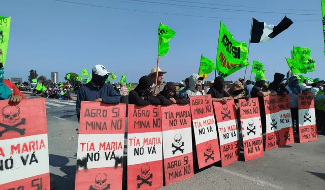 Pobladores no descartan paro indefinido contra Tía María. Créditos: Wilder Pari / URPI-LR    