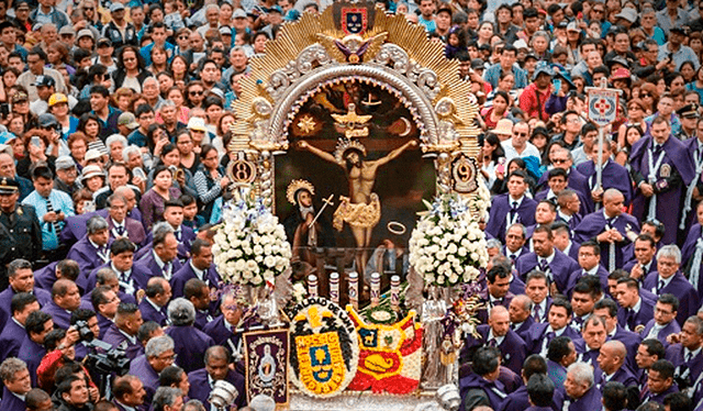 Procesión del Señor de los Milagros realizará su cuarto recorrido este 28 de octubre. Foto: Difusión.   