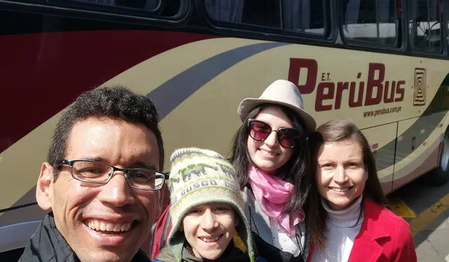 La familia colombiana viajó a Perú en 2022. Fue el primer viaje al extranjero para Doris, Karol y Julián. Foto: Union Consciente   