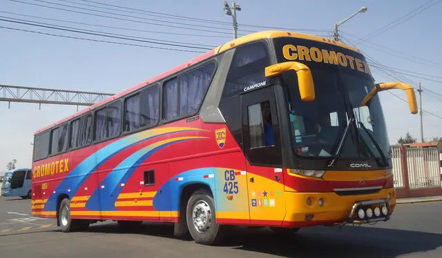  Así lucían los buses de la empresa Cromotex. Foto: Difusión   