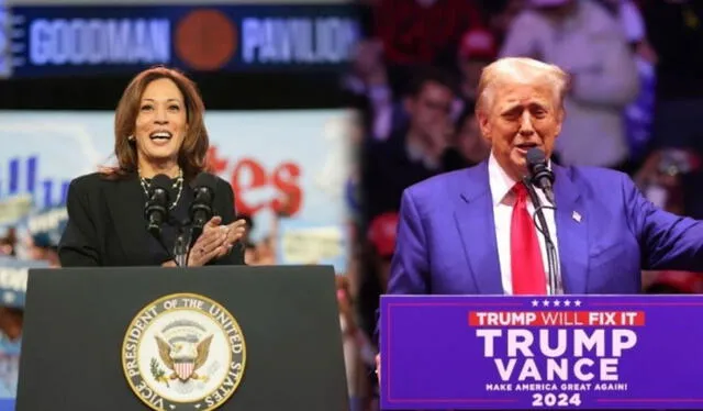 Kamala Harris y Donald Trump.Foto: AP Noticias    