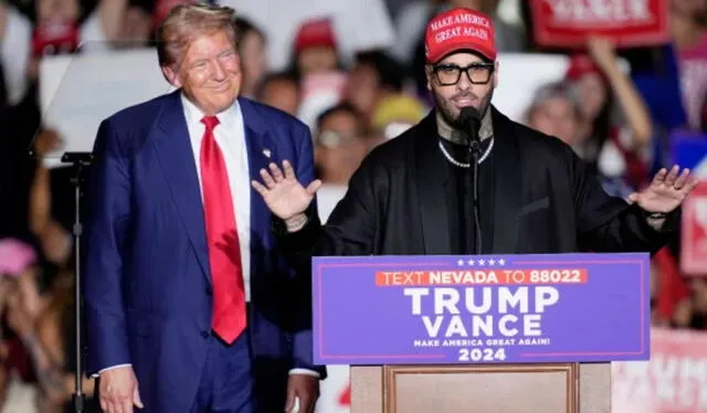 Donald Trump y Nicky Jam juntos. Foto: NBC News 