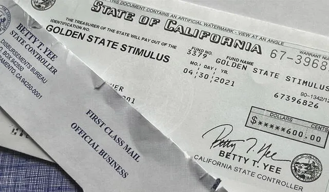 Cheque estímulo se entrega en California. Foto: Telemundo   