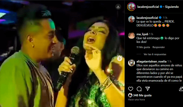 Usuarios comentaron sobre el beso que le dio Cueva a Pamela Franco. Foto: captura/Instagram   