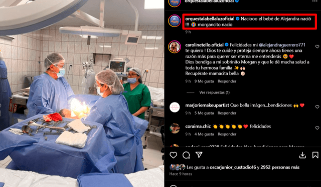 La Bella Luz anunció que Alejandra Guerrero se convirtió en madre. Foto: Instagram/La Bella Luz   