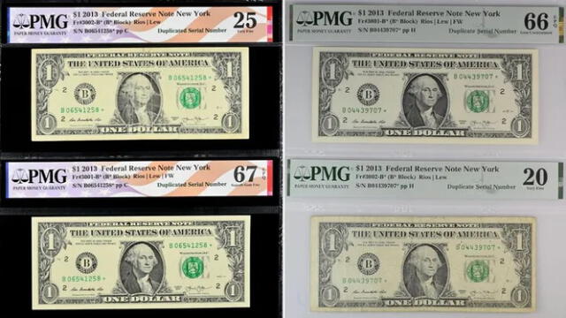 La Oficina de Grabado e Impresión de Estados Unidos produjo por error una serie de billetes de un dólar. Foto: LN   