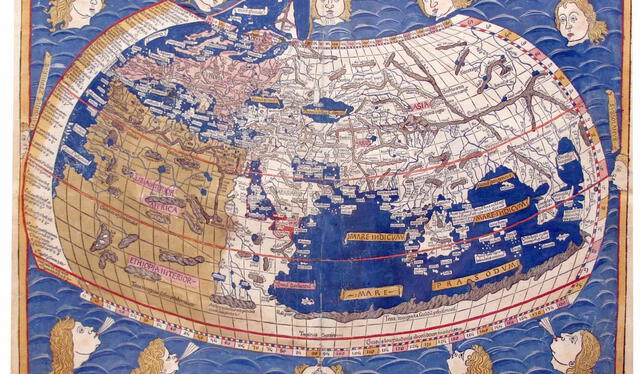 El mapa Imago Mundi, considerado el más longevo del mundo. Foto: Xataka   