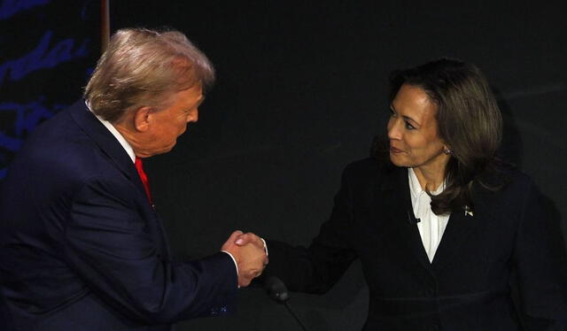 Donald Trump y su encuentro con Kamala Harris. Foto: BBC   