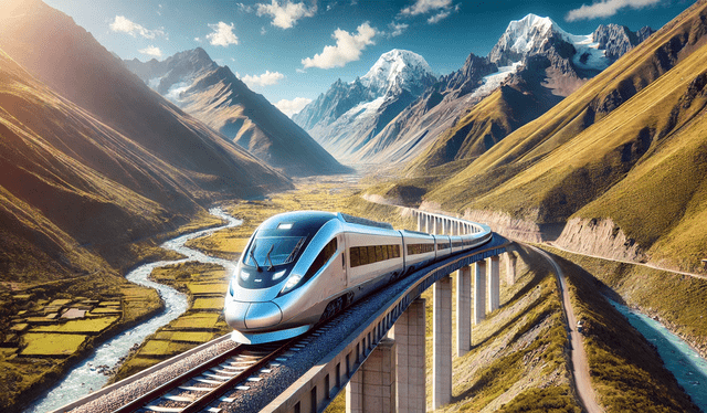  El tren eléctrico transcontinental mejoraría el turismo en el interior del Perú. Foto: ChatGPT.<br><br>    