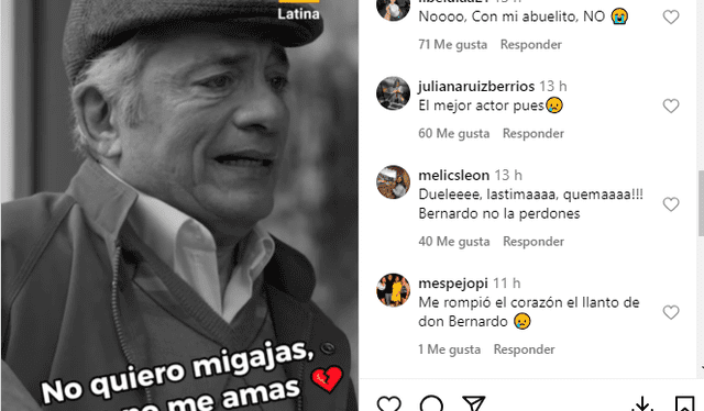 Roberto Moll fue elogiado por su reciente escena en 'Pituca sin lucas'. Foto: Instagram   