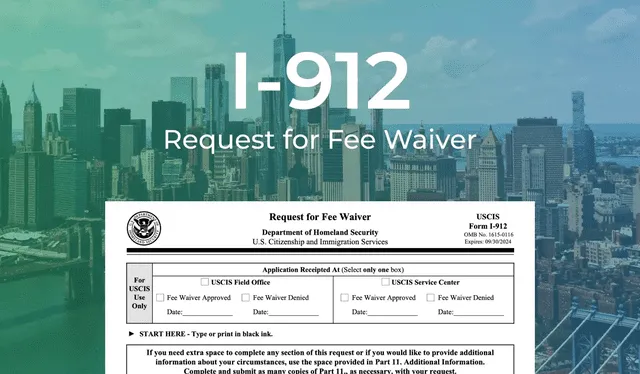  Para obtener la ciudadanía gratis, debes presentar el formulario I-912 a la solicitud de naturalización. Foto: USA- immigrations   