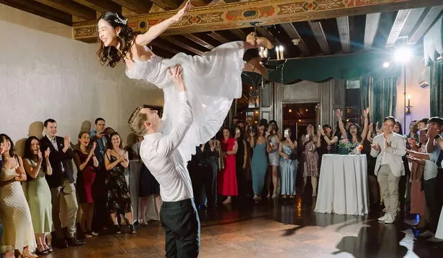 Lan y Chris bailando 'Dirty Dancing'. Foto: People 