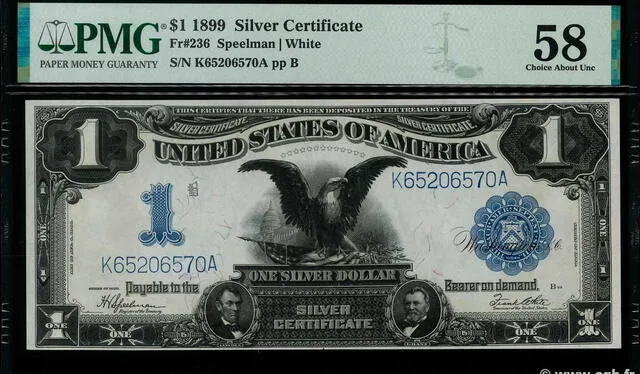 En el anverso de este billete se destaca un águila con las alas extendidas, posada sobre una bandera de Estados Unidos. Foto: CGB   