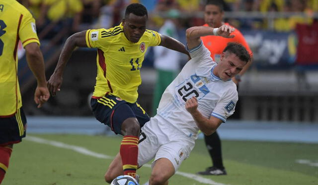  El duelo de ida por Eliminatorias 2026, Uruguay igualó 2 a 2 en su visita a Colombia. Foto: Conmebol    