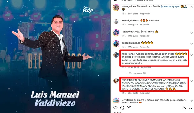 Luis Manuel Valdiviezo fue elogiado en redes. Foto: Instagram   