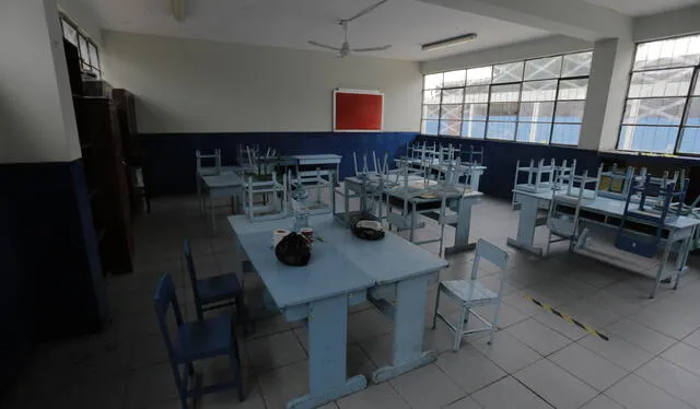  Así estarán las escuelas. Con la pandemia ha quedado demostrado que los niños no aprenden como debieran con las clases virtuales. Foto: La República   