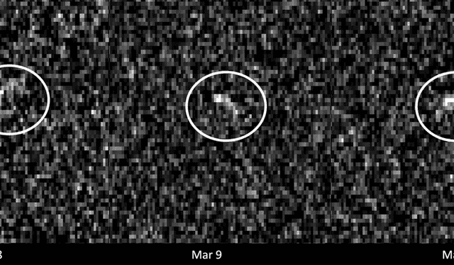 Imágenes del asteroide Apofis fueron registradas en marzo de 2021 por antenas de radio. Foto: NASA   